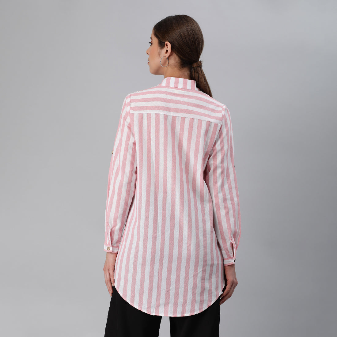 striped long sleeve shirt#color_pink