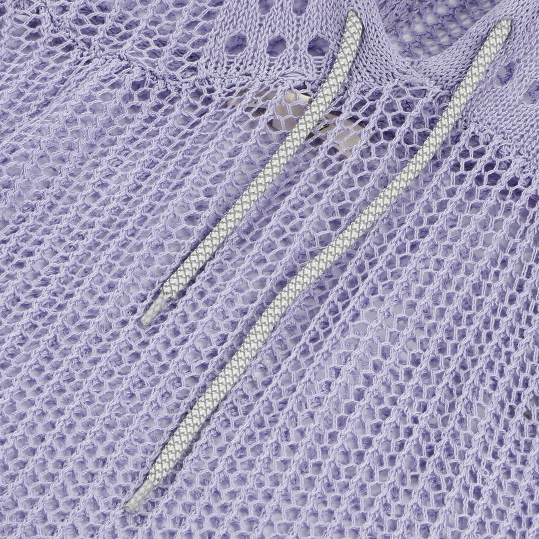 knitted hoodie#color_purple
