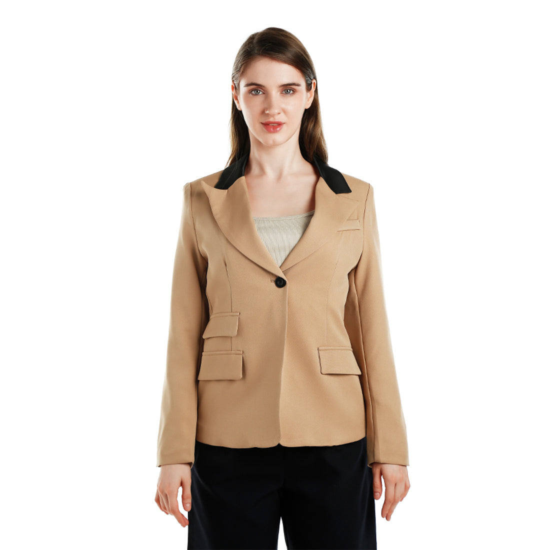 Two-Tone Lapel Blazer