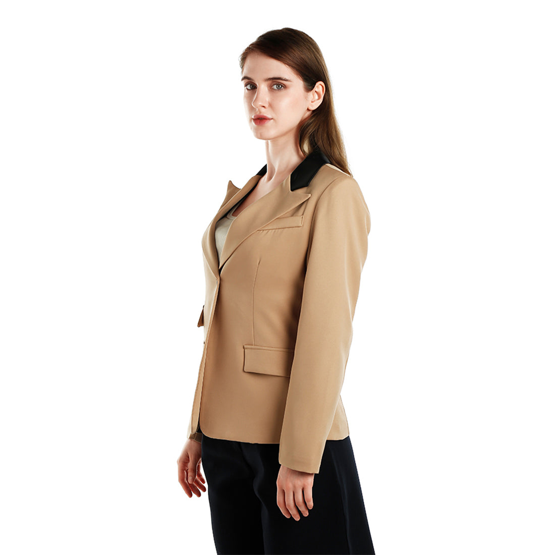 Two-Tone Lapel Blazer