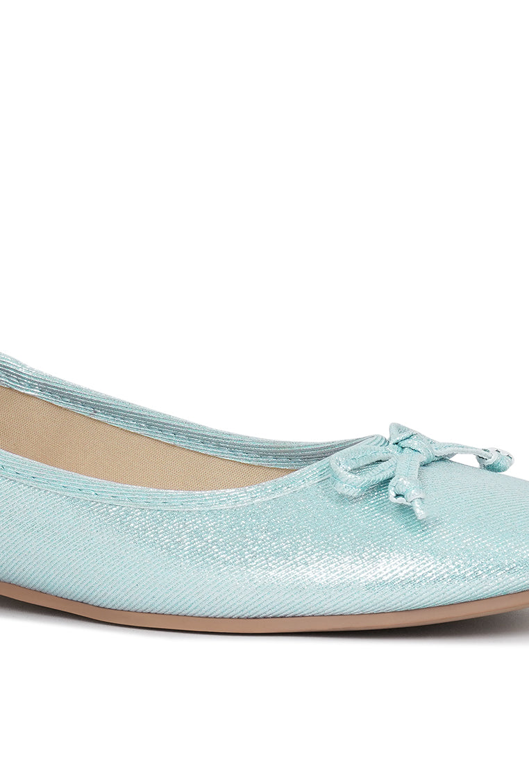 Women Glitter Faux Leather Ballerinas