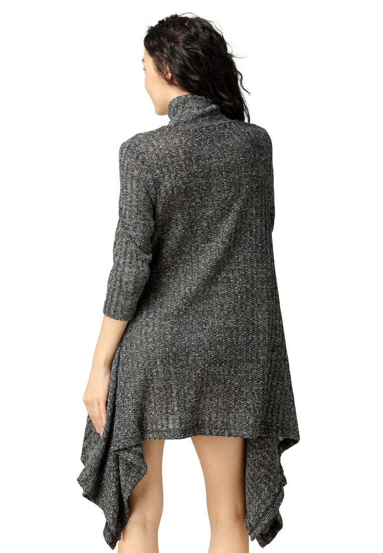Long Sleeve Asymmetrical Hem Sweater Dress