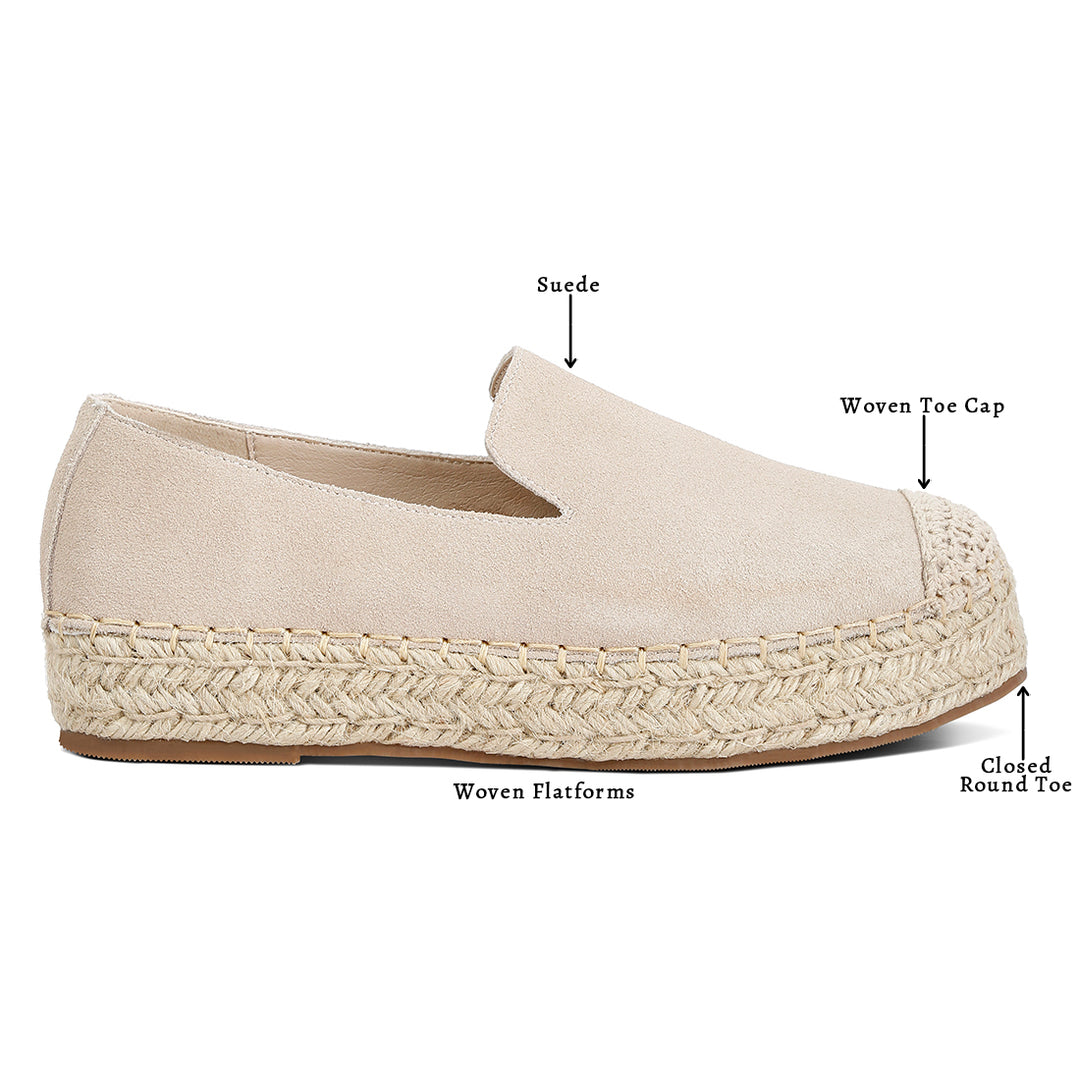 suede flatform heel espadrilles#color_beige