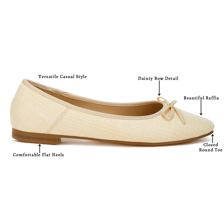 Raffia Ballet Flats