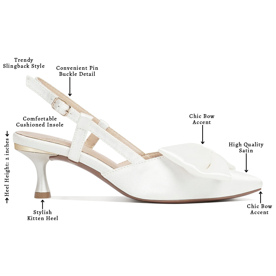 london rag women bow detail slingback sandals#color_white