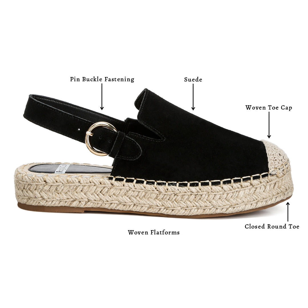 suede slingback strap espadrilles#color_black