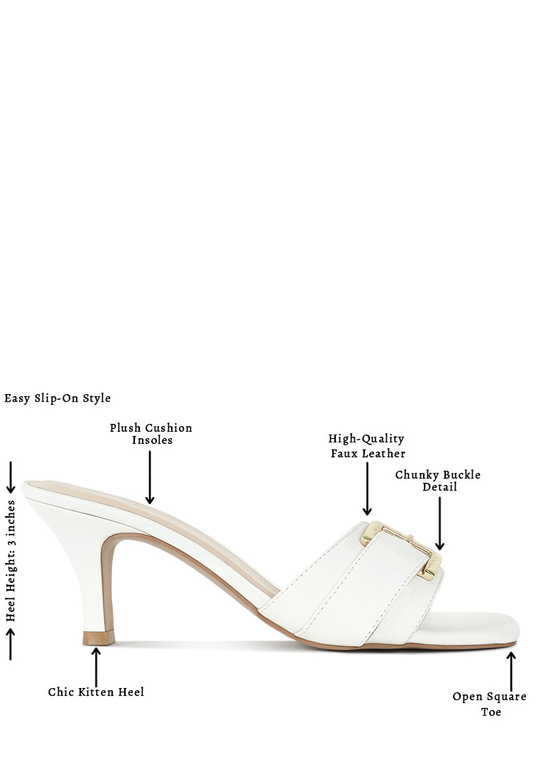 Women Buckle Detail Heels