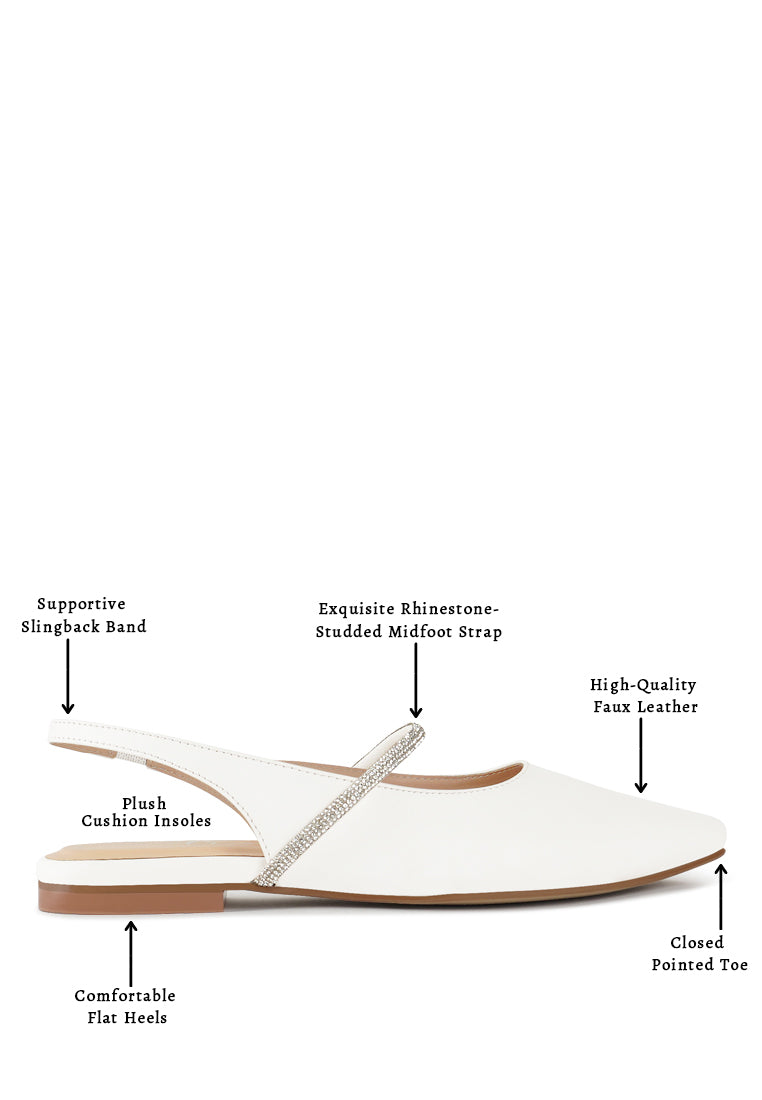 Women Pointed Toe Slingback Sandals