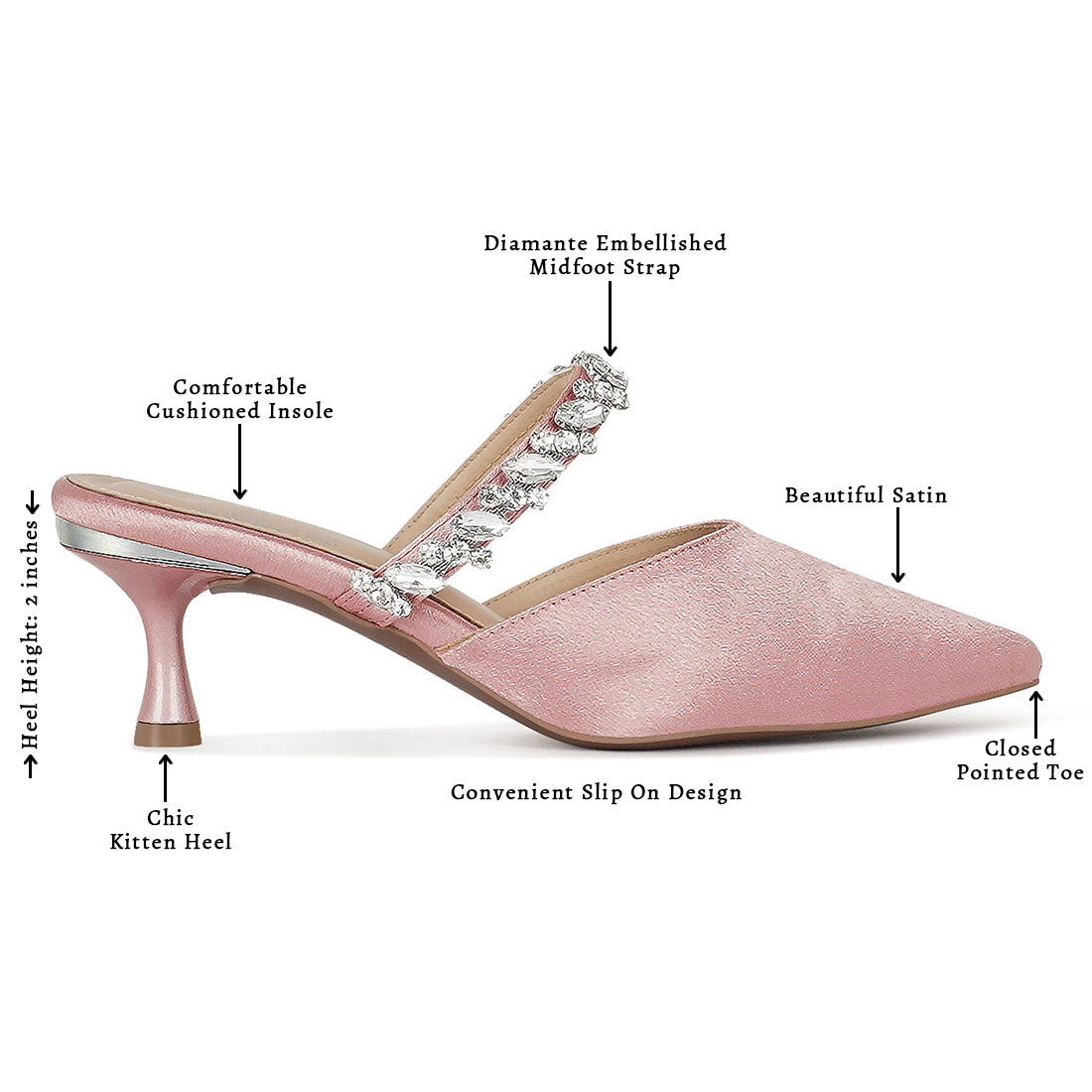 london rag women diamante embellished strap mules#color_blush