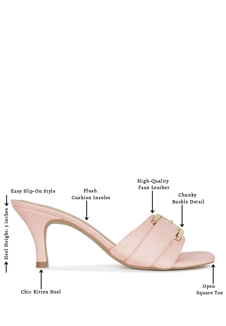 Women Buckle Detail Heels