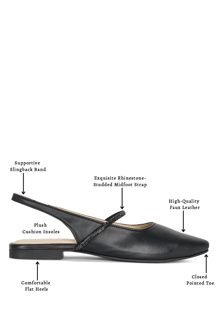 Women Pointed Toe Slingback Sandals