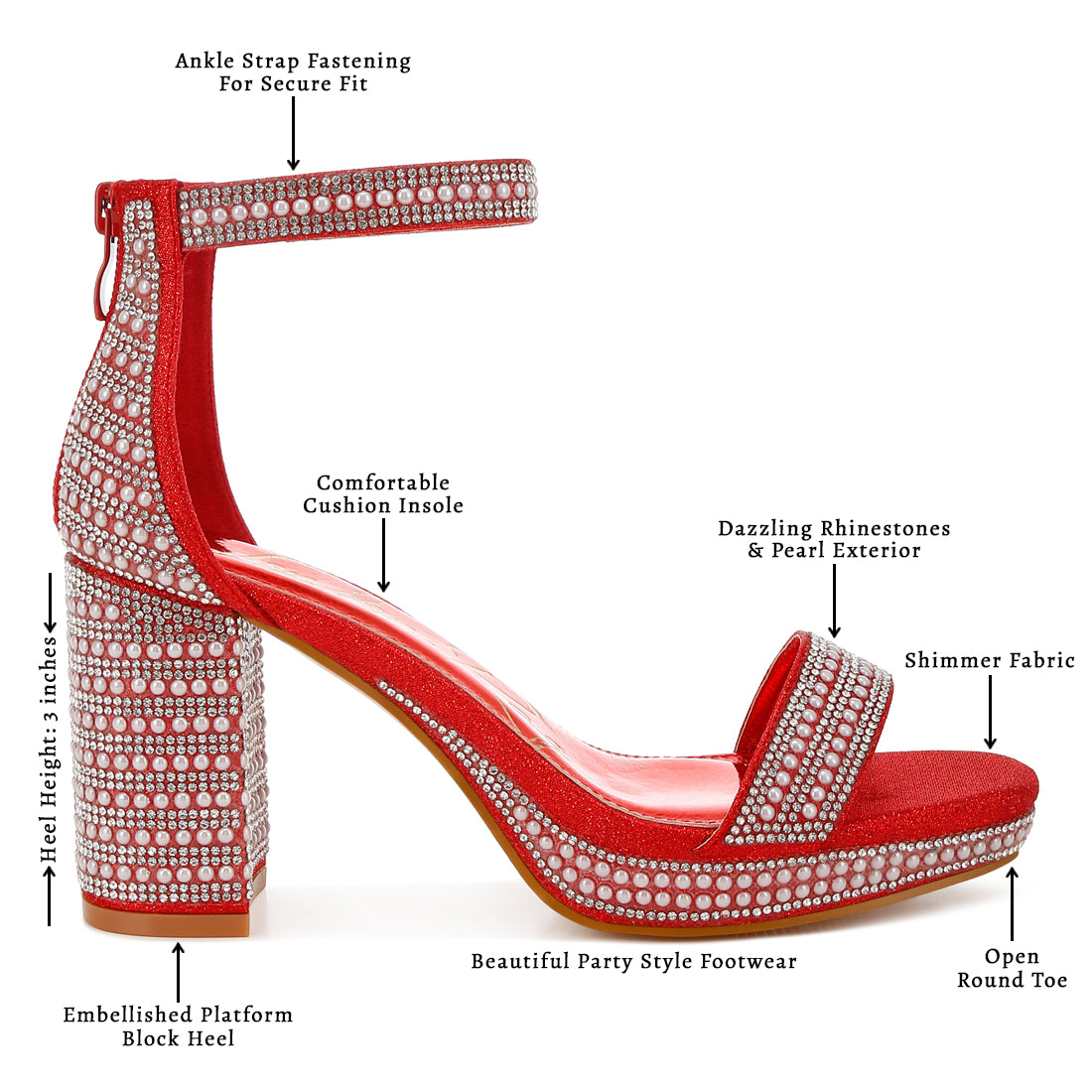 rhinestones and pearl embellished sandals#color_red