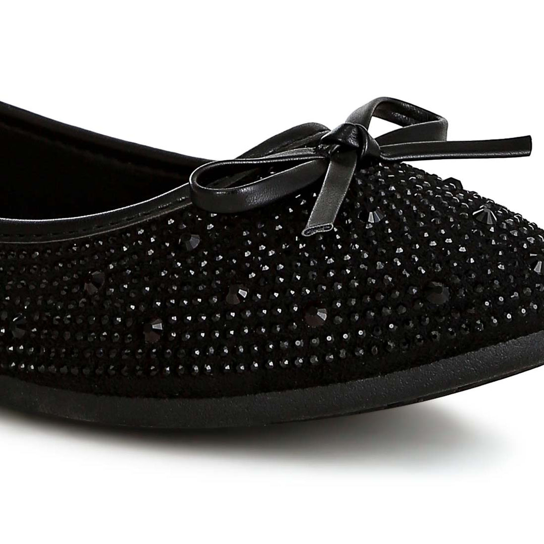 Hosana Rhinestones & Stud Embellished Ballet Flats