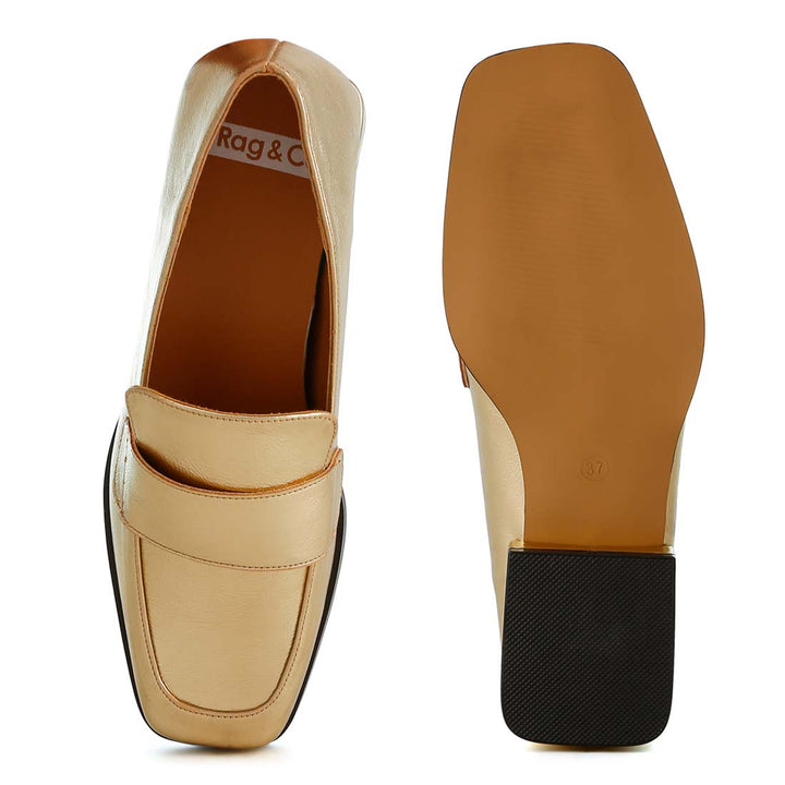 metallic penny loafers#color_gold