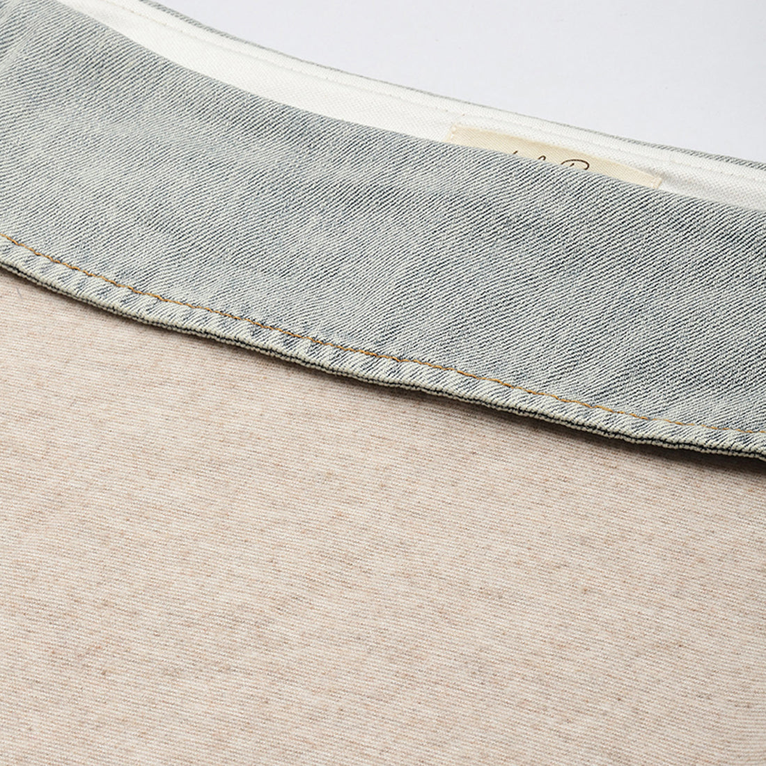 Off-Shoulder Denim Paneling Top