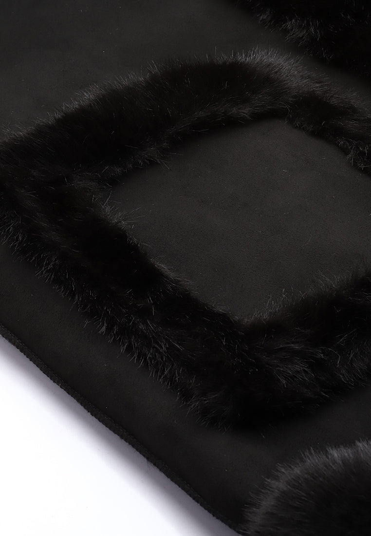 faux fur jacket#color_black