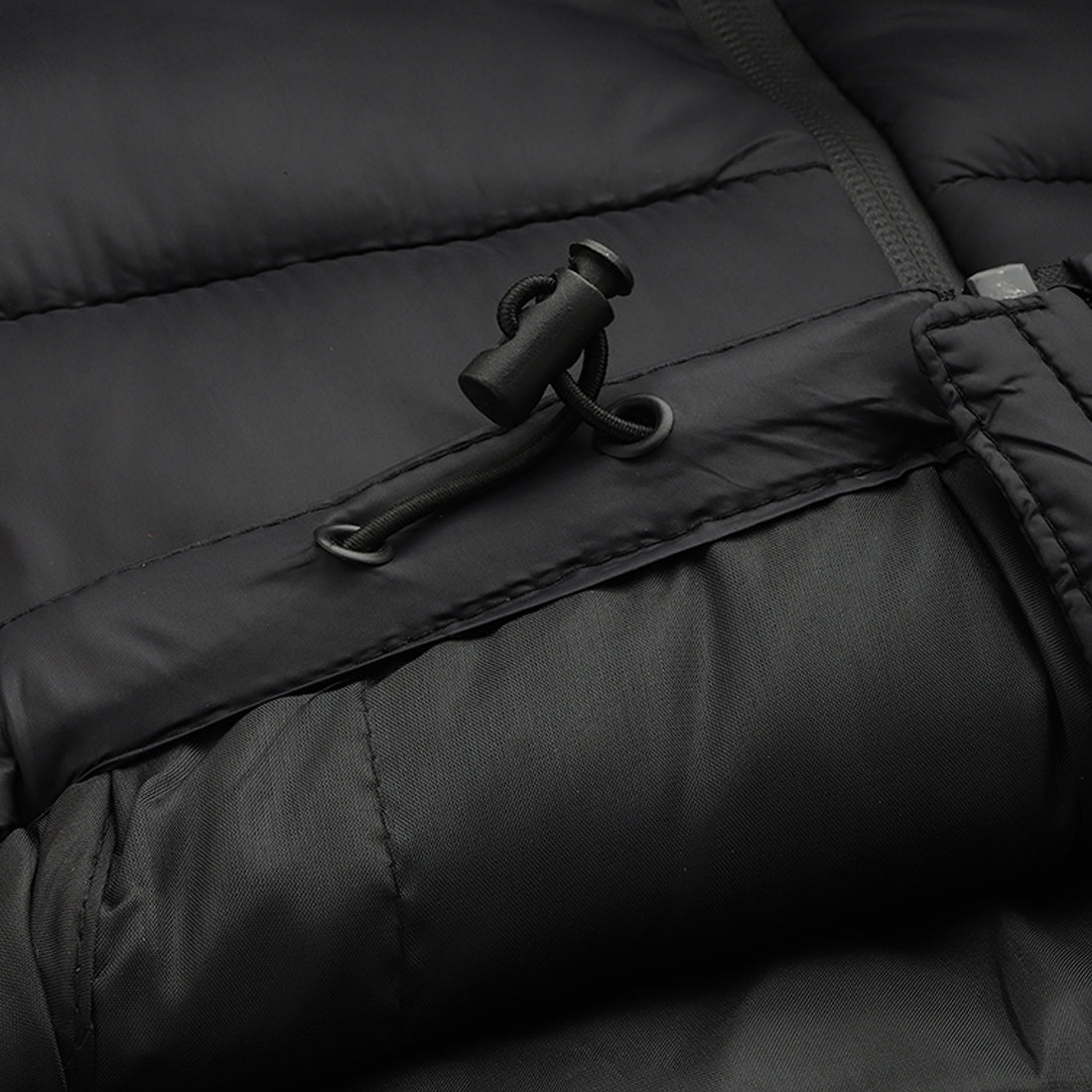 cropped down hooded jacket#color_black