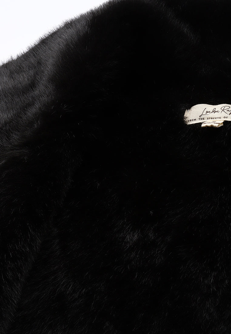 faux fur jacket#color_black