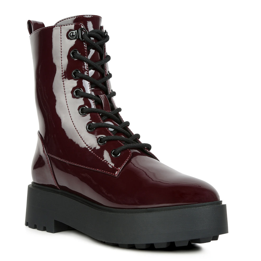 molsh ankle biker boots#color_burgundy