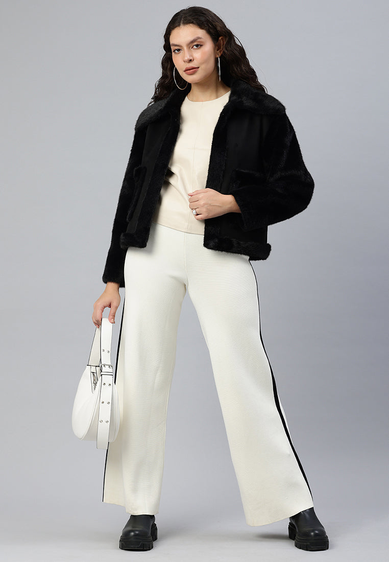 faux fur jacket#color_black