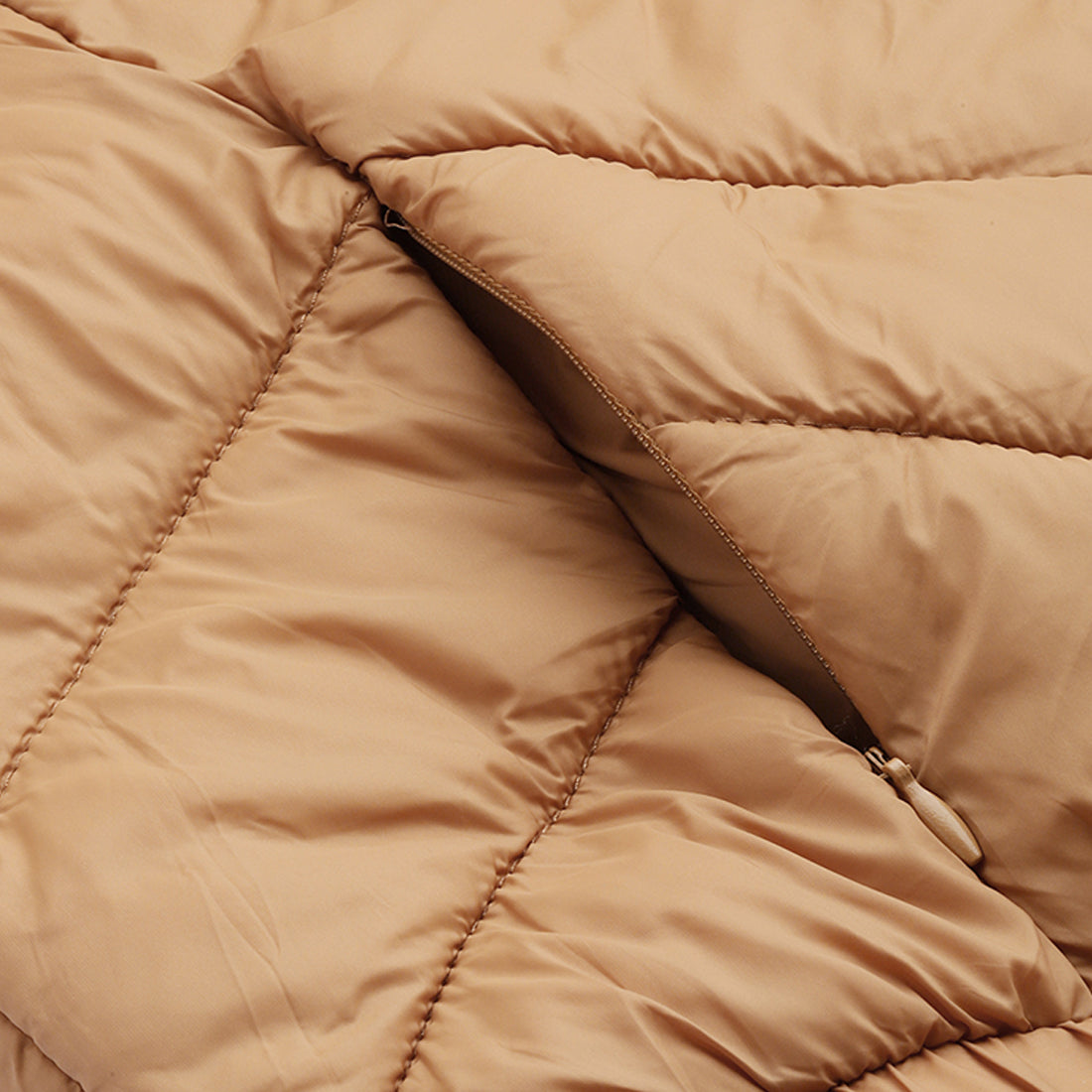 cropped down hooded jacket#color_camel