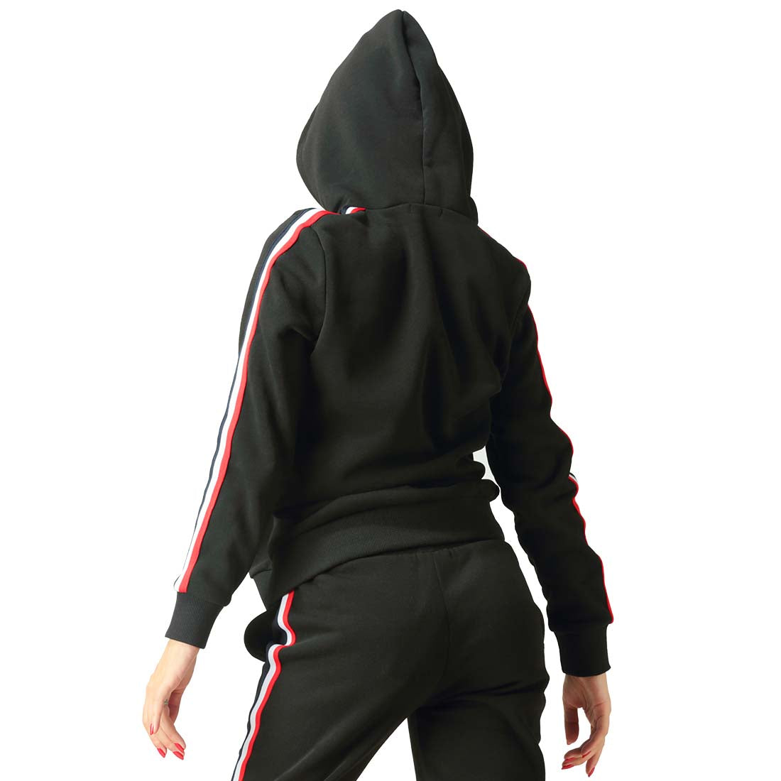 Sleeve Tape Black Hoodie