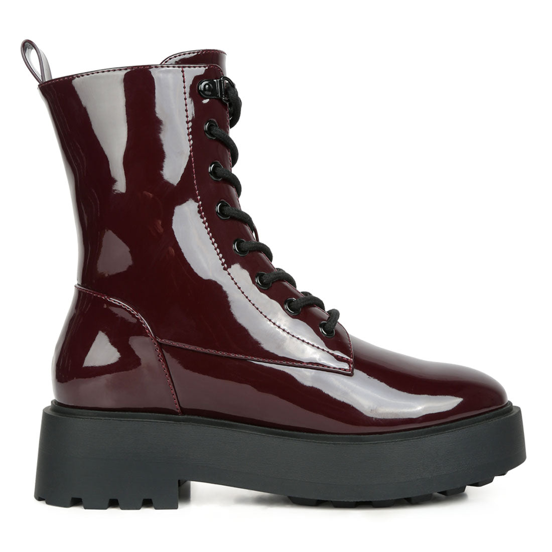 molsh ankle biker boots#color_burgundy