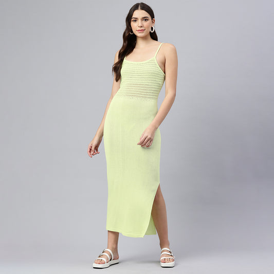 straight side slit dress#color_washed-lime