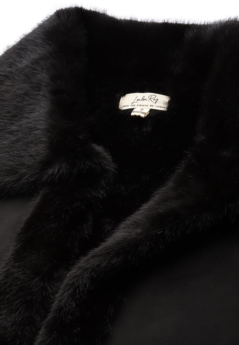 faux fur jacket#color_black