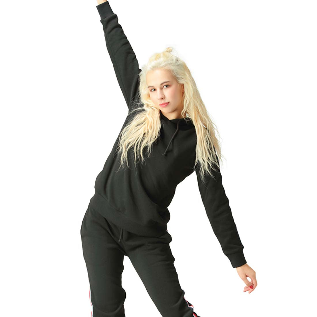 Sleeve Tape Black Hoodie