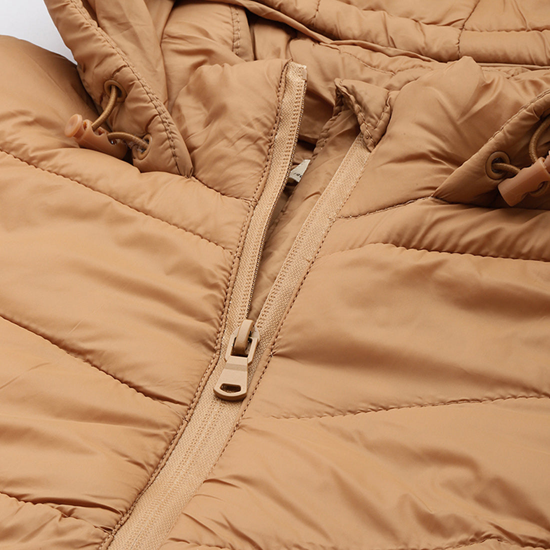cropped down hooded jacket#color_camel