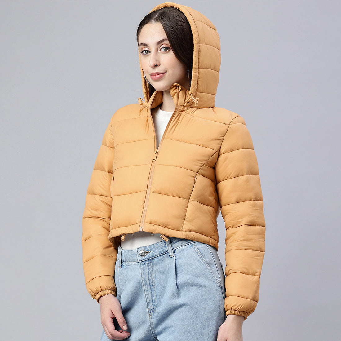 cropped hooded jacket#color_taupe