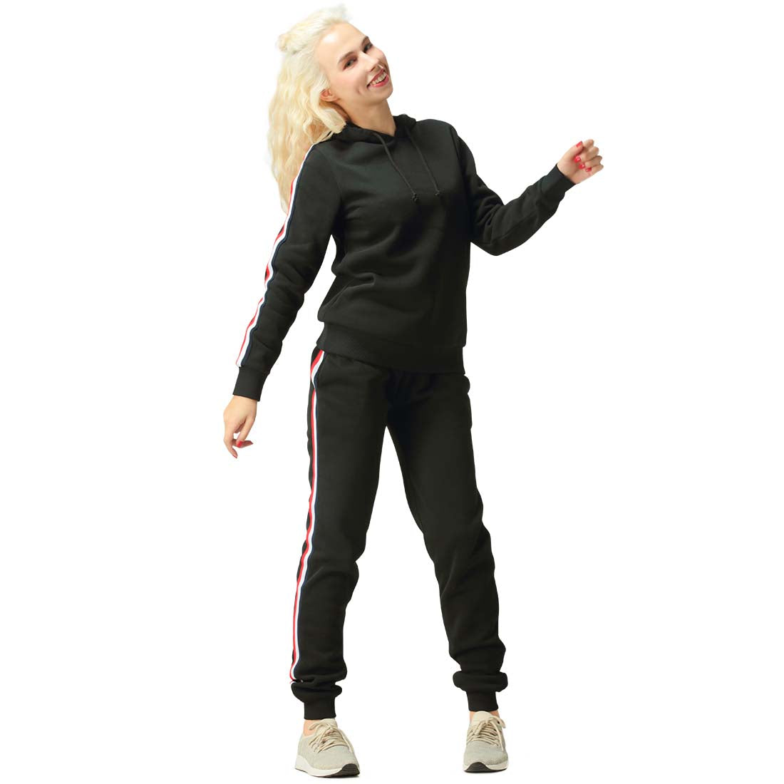 Sleeve Tape Black Hoodie