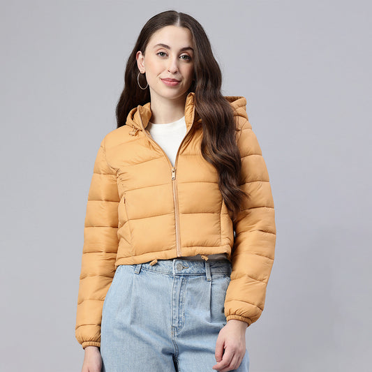 cropped hooded jacket#color_taupe