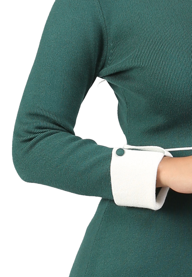 Long Sleeve Knitted Bodycon Dress