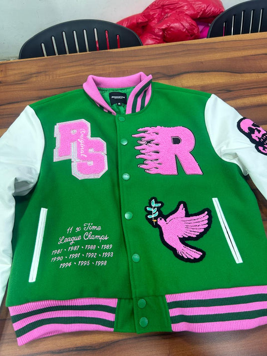 green white puffer jacket#color_green-white