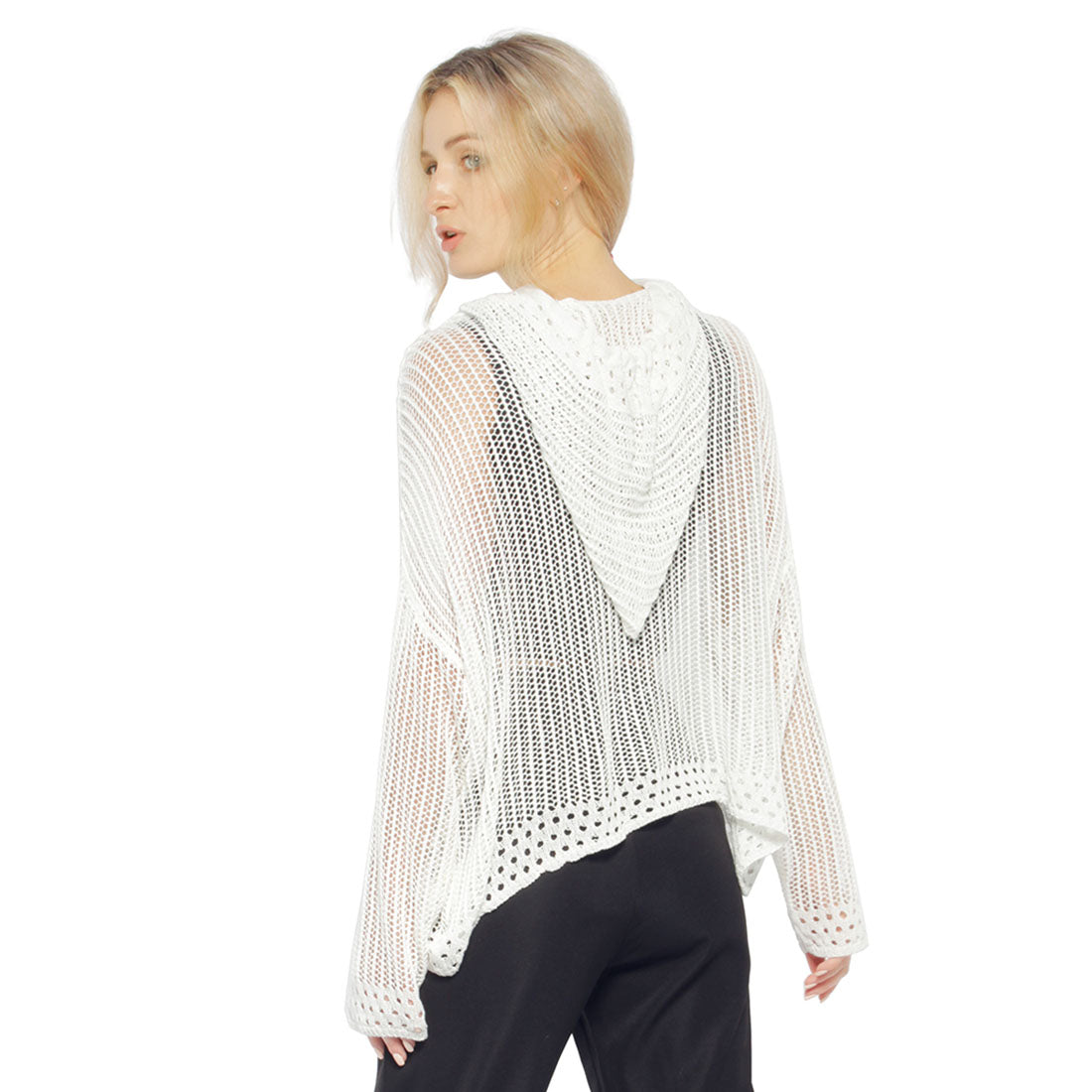 knitted hoodie#color_white