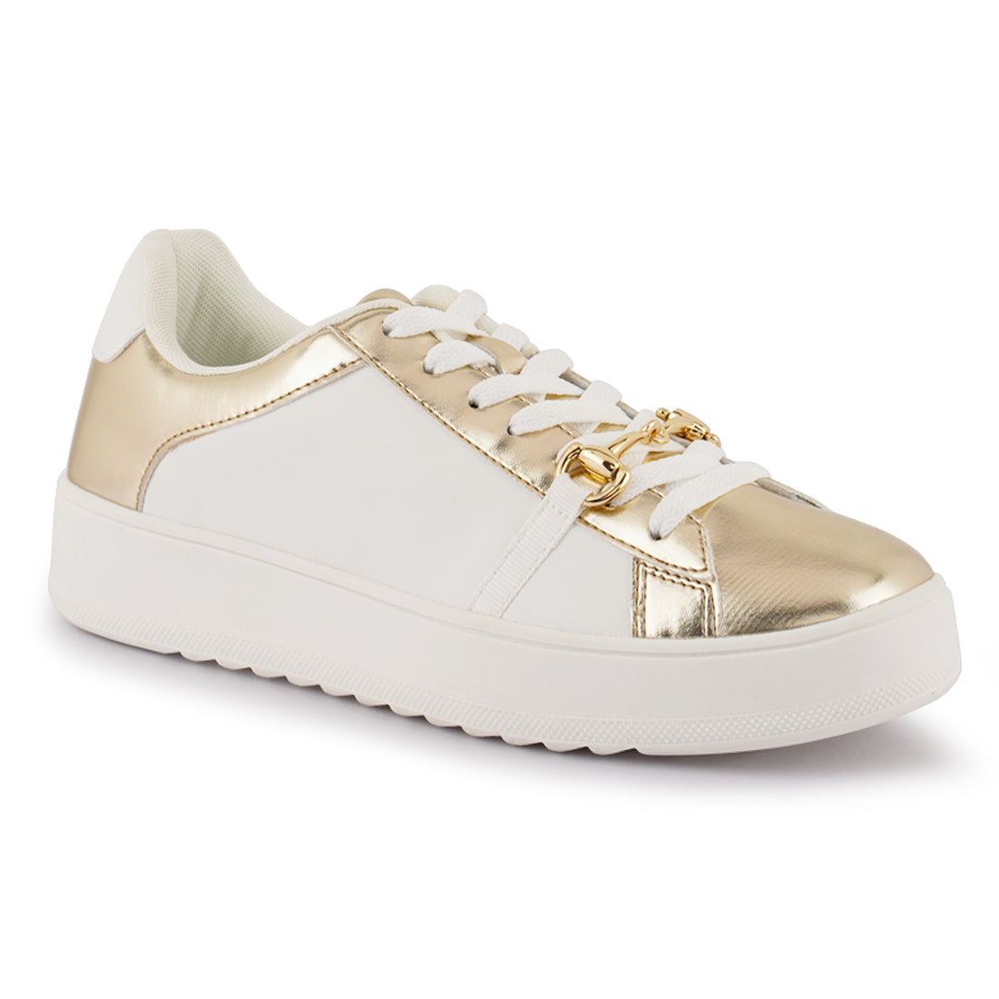contrasting metallic sneakers#color_gold