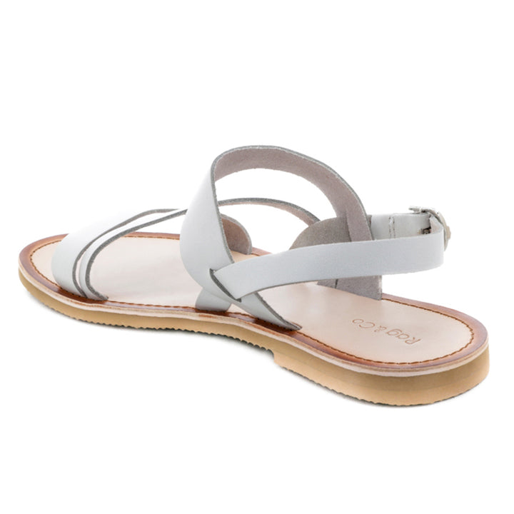 flat sandal with ankle strap#color_white