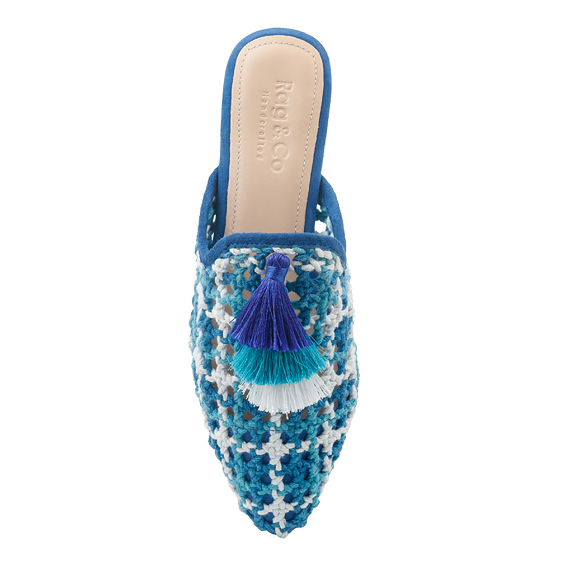 mariana woven flat mules with tassels #color_blue