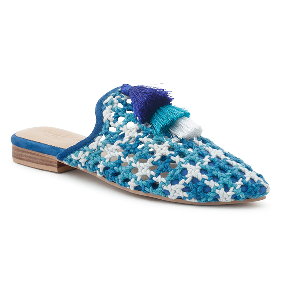 mariana woven flat mules with tassels #color_blue