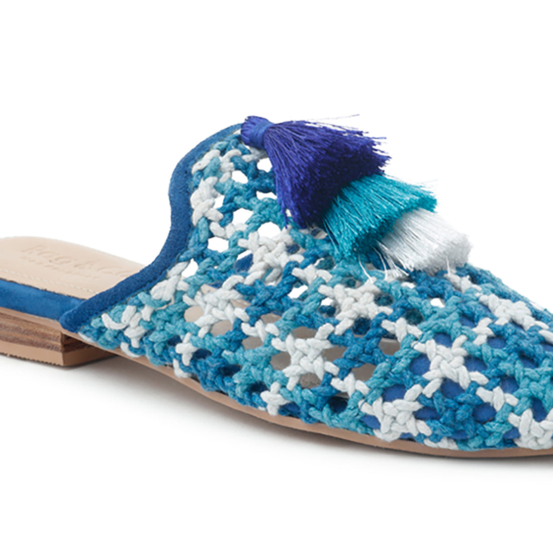 mariana woven flat mules with tassels #color_blue