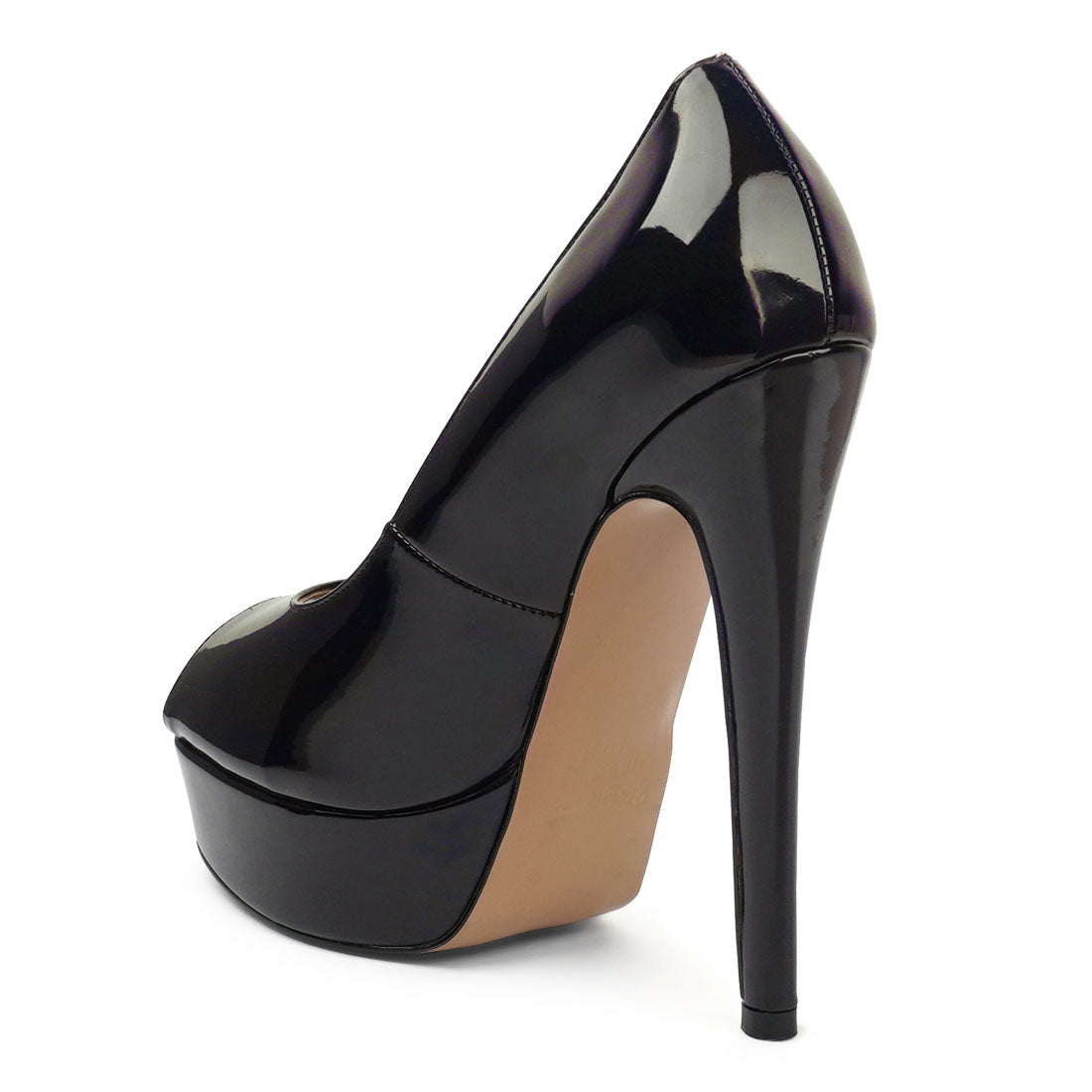 High Heel Peep Toe Stiletto In Brown