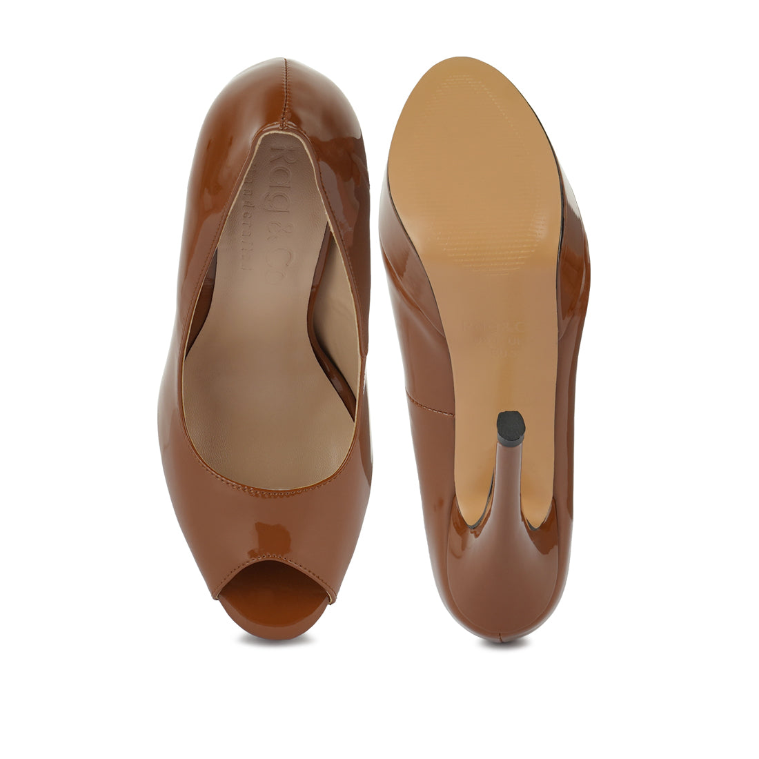 High Heel Peep Toe Stiletto In Tan