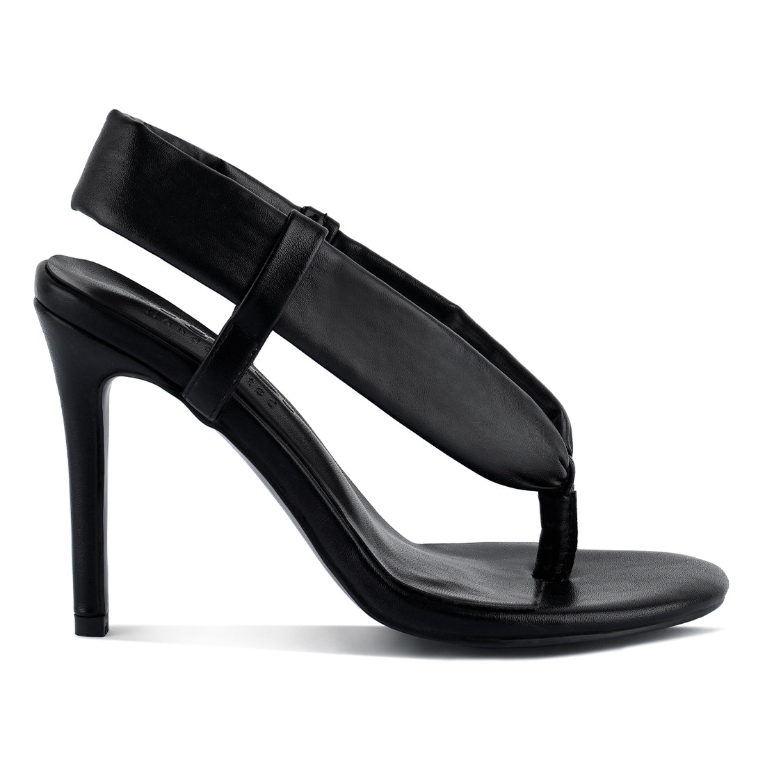 high heeled thong sandals#color_black