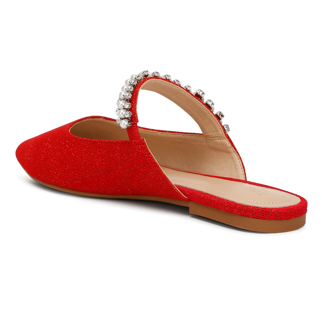 mary jane cut out embellished mules#color_red