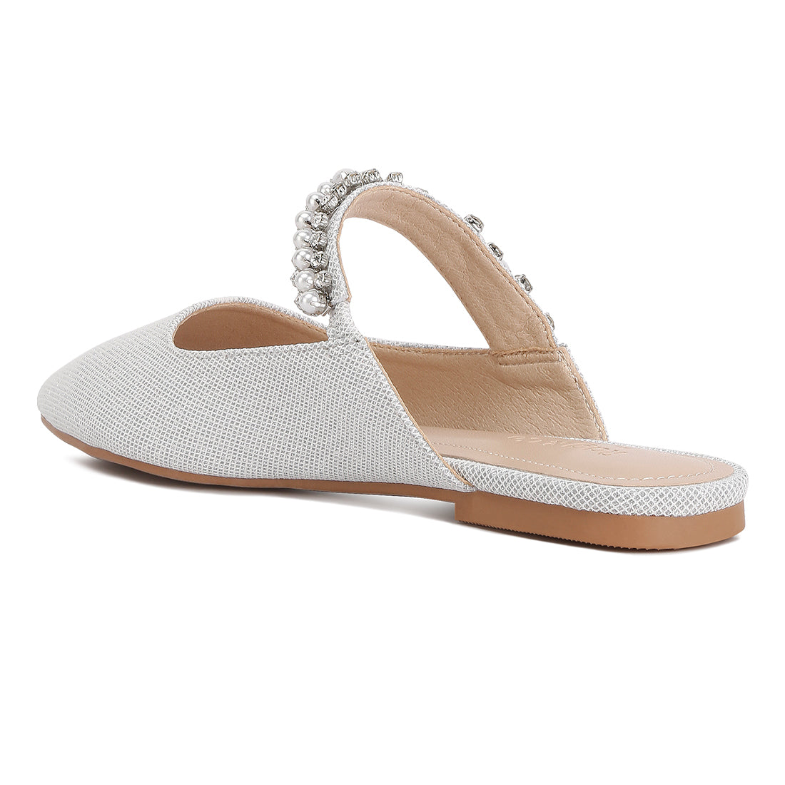 mary jane cut out embellished mules#color_silver