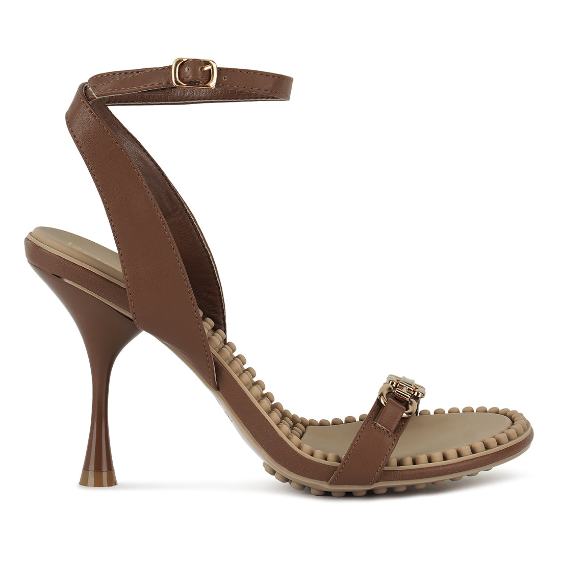 Tan Mid Heeled Sandals