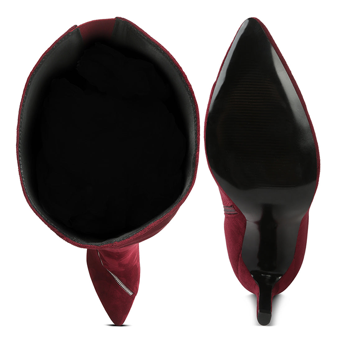 zip around long boot#color_burgundy