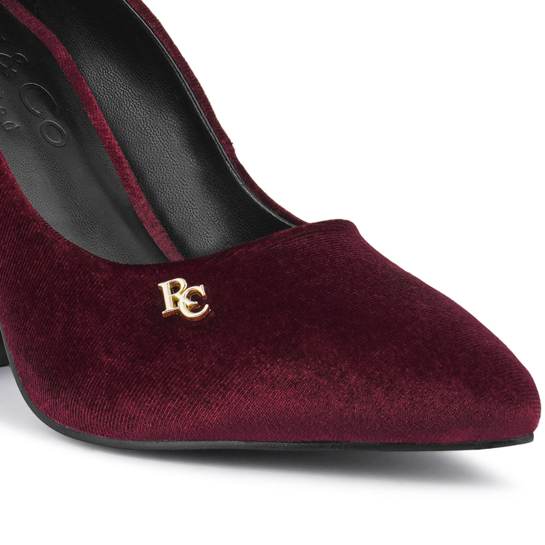diamante block heeled pumps#color_burgundy